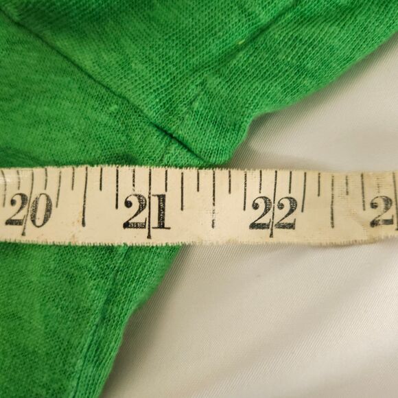 Chicos 3 Womens XL Green Linen V-Neck Embroidered Floral 3/4 Sleeve Shirt Blouse - Picture 5 of 7